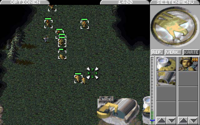 Base building and Tiberium harvesting in Command & Conquer