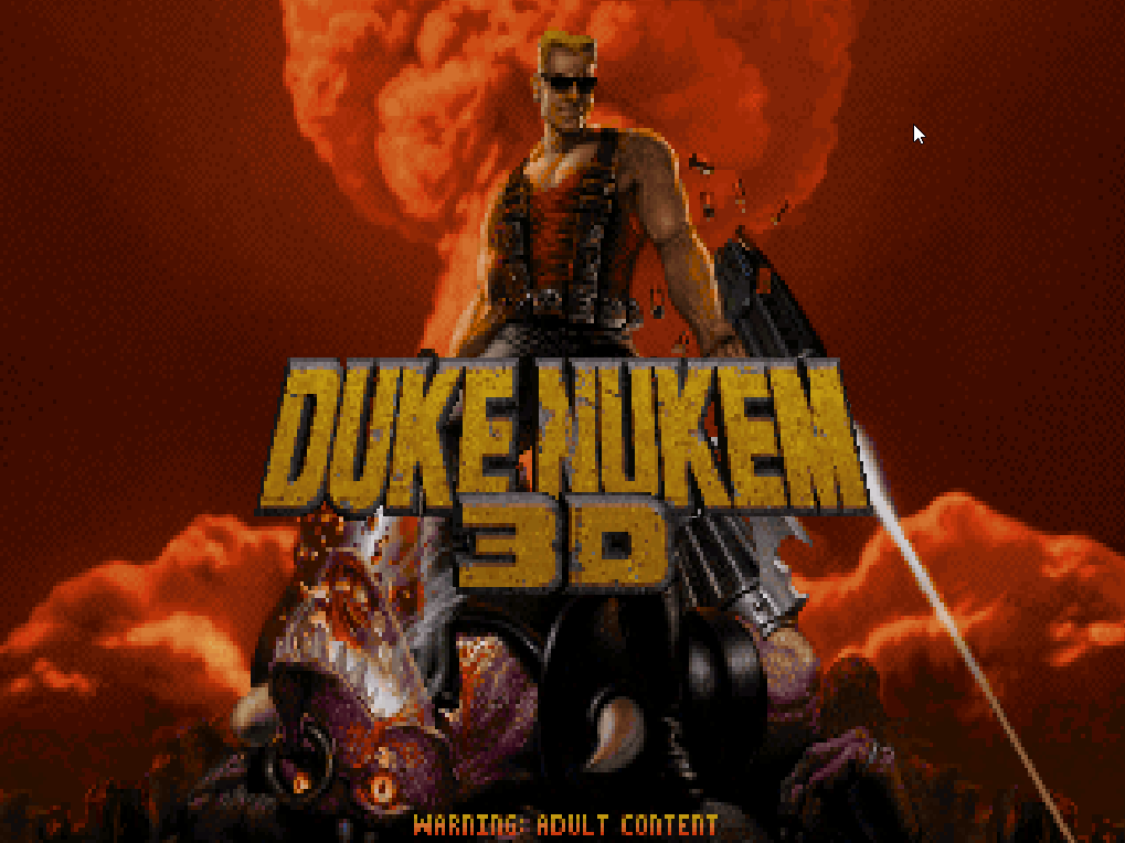 Duke Nukem 3D HUD with high-tech arsenal and inventory items